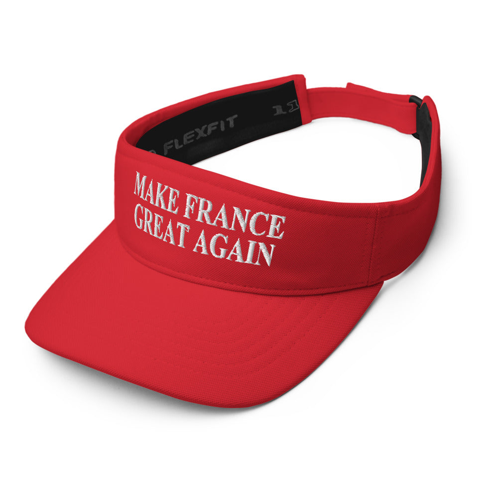 Visière rouge, côté